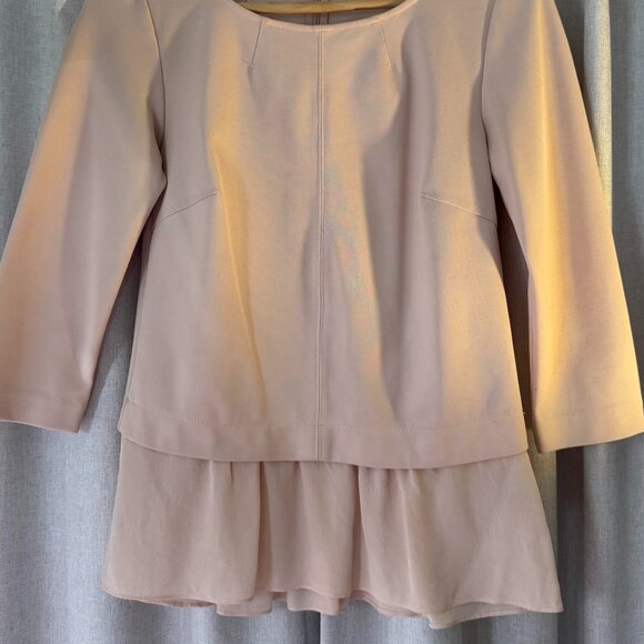 Club Monaco pink peplum top - sz 0 - Picture 2 of 5